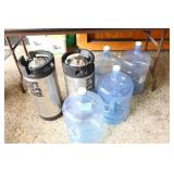 Breweriana…Draft Brewer Kegs and 5 Gal Handled Water Bottles…