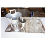 Entertaining Bar Accessories …Beer Mugs, Serving Tray, Ice Bucket Etc