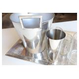 Entertaining Bar Accessories …Beer Mugs, Serving Tray, Ice Bucket Etc