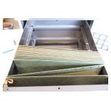Two-Drawer File Cabinet No Key, Paper Cutter Etc