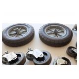 Miscellaneous Casters & A Pair Of Tires For Wagon  ?