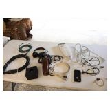 AMD Cooler Fan-Brown Vintage Phone-Moan Headphones-Charger Cord-Cell Phone Cover-Belkin Surge Master Surge Protector