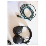AMD Cooler Fan-Brown Vintage Phone-Moan Headphones-Charger Cord-Cell Phone Cover-Belkin Surge Master Surge Protector