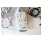 AMD Cooler Fan-Brown Vintage Phone-Moan Headphones-Charger Cord-Cell Phone Cover-Belkin Surge Master Surge Protector