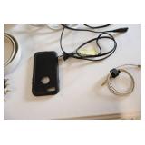 AMD Cooler Fan-Brown Vintage Phone-Moan Headphones-Charger Cord-Cell Phone Cover-Belkin Surge Master Surge Protector
