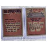 Lot of 2: 1985 Topps WWF Hulk Hogan Wrestling Cards - "Wrong Kind of Music" #56 & "Anybody Good Enough?" #57 - Vintage WWE