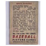 Bruce Edwards 1951 Bowman #116 Vintage Baseball Card