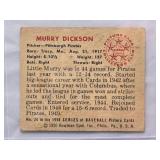 Murry Dickson 1950 Bowman Baseball Card #34 Pittsburgh Pirates - Vintage Baseball Card