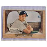 Enos Slaughter 1955 Bowman Baseball Card #60 MLB Hall of Famer New York Yankees - Vintage Baseball Card