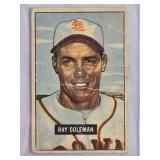 Ray Coleman 1951 Bowman Baseball Card #136 St. Louis Browns - Vintage Baseball Card