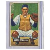Aaron Robinson 1951 Bowman Baseball Card #142 Detroit Tigers - Vintage Baseball Card