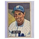 Sam Dente 1951 Bowman #133 Washington Senators Vintage Baseball Card