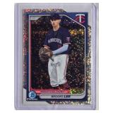 Brooks Lee 2024 Bowman Chrome Minnesota Twins Card BCP-143 Refractor Serial Numbered 110/299