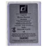 Byron Buxton 2016 Panini Donruss Studio #2 Printing Plate Numbered 1/1 - Minnesota Twins