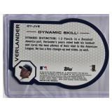 Justin Verlander 2013 Topps Chrome Die Cut Refractor Dynamic Skill #DY-JVE - Detroit Tigers