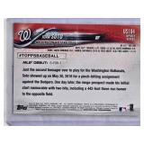 Juan Soto 2018 Topps Update Series #US104 Rookie Debut - Washington Nationals