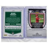 Lot of 2 Mike Trout Refractors 2021 Panini Donruss Optic #174 & 2021 Panini Chronicles Crusade Prizm No. 19