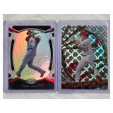 Lot of 2 Mike Trout Foil Inserts 2022 Panini Chronicles Revolution #68 & 2021 Panini Chronicles Certified #15