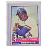 Hank Aaron 1976 Topps #550 - Milwaukee Brewers Vintage Baseball Card