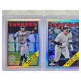 Lot of 2 Aaron Judge Refractors 2023 Topps Chrome 35th Anniversary #88CU-1 & #88BC-1
