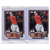 Lot of 2 Adley Rutschman Rookie 2023 Cards Topps Chrome Rookie Debut #USC1