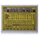 Ken Griffey Jr. Rookie Cup 1990 Topps All-Star #336 - Seattle Mariners