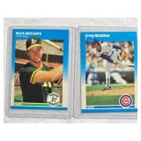 Lot of 2 - Greg Maddux Rookie 1987 Fleer #U-68 & Mark McGwire Rookie 1987 Fleer #U-76