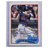 Justin Morneau On Card Auto 2024 Topps 35th Anniversary #89BA-JM