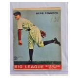 Herb Pennock 1933 Goudey Big League Chewing Gum #138 Vintage Baseball Card - New York Yankees