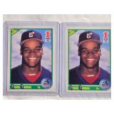 Lot of 2 Frank Thomas 1st Round Pick Rookie Cards 1990 Score #663 - Chicago White Sox