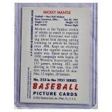 Mickey Mantle 1996 Topps Finest Reprint of Topps 1951 #253 - New York Yankees