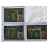 Lot of 3 Vintage 1974 Topps Baseball Cards Al Kaline #215, Phil Niekro #29, Luis Aparicio #61