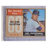 Carl Yastrzemski 1968 Topps The Sporting News All Star Selection #369