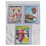 Lot of 3 Vintage St. Louis Cardinals - Curt Flood 1967 #245, Lou Brock The Sporting News #428, Cards Clubbers Lou Brock and Curt Flood #63