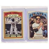 Lot of 2 Willie Stargell Sequential Vintage Cards - 1972 In Action #448 & 1972 #447