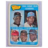 1964 National League Home Run Leaders Topps #4 Willie Mays, Billy Williams, Johnny Callison, Orlando Cepeda, Jim Hart