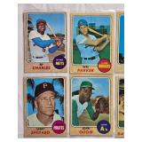 Lot of 21 High Number Topps 1968 Vintage Baseball Cards