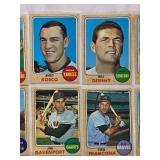 Lot of 21 High Number Topps 1968 Vintage Baseball Cards
