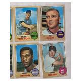 Lot of 21 High Number Topps 1968 Vintage Baseball Cards
