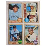 Lot of 21 High Number Topps 1968 Vintage Baseball Cards