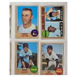 Lot of 21 High Number Topps 1968 Vintage Baseball Cards