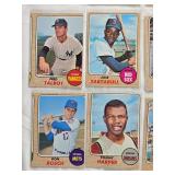 Lot of 21 High Number Topps 1968 Vintage Baseball Cards