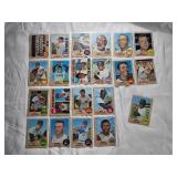 Lot of 21 High Number Topps 1968 Vintage Baseball Cards