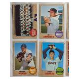 Lot of 21 High Number Topps 1968 Vintage Baseball Cards