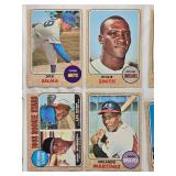 Lot of 21 High Number Topps 1968 Vintage Baseball Cards