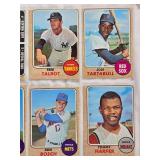 Lot of 21 High Number Topps 1968 Vintage Baseball Cards