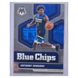 Anthony Edwards Rookie Insert 2020-21 Panini Mosaic Blue Chips #14