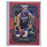 Rudy Gobert 2022-23 Panini Red Prizm #67 Numbered 1/299