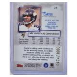 Cris Carter 2000 Topps Premium Gold Label #24 Numbered 474/1000
