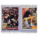 Lot of 2 Brett Favre Rookie Cards 1991 NFL Pro Set #762 & 1991 Upper DEck Star Rookie #13